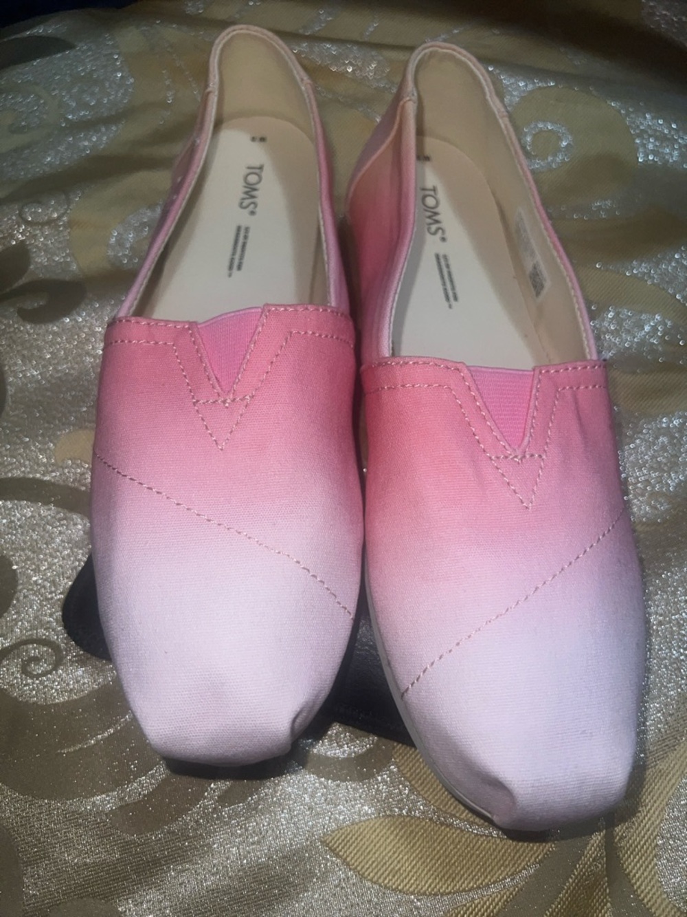 TOMS Alpargata Candy Pink Ombré Sun Print Slip-Ons - Size 9